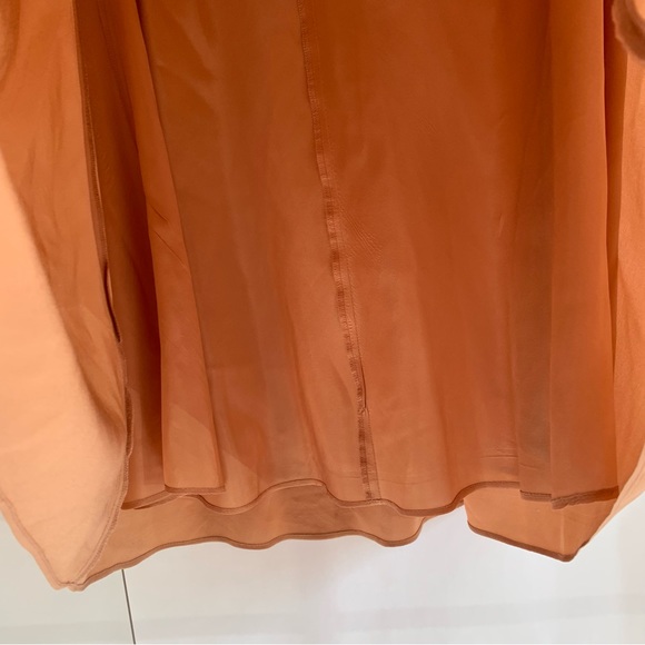 Eileen Fisher bias cut silk midi skirt clay blush terra cotta - Picture 3 of 10